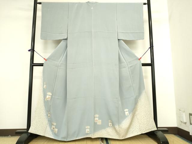 平和屋着物●松尾光琳　色留袖　地紙人物風景花文　暈し染め　金銀彩　正絹　逸品　DABK2107op