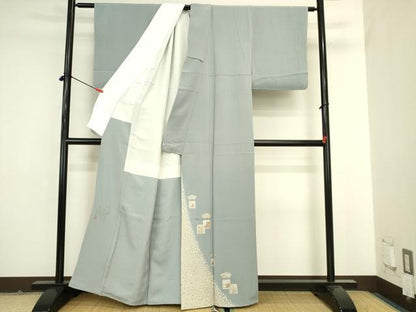 平和屋着物●松尾光琳　色留袖　地紙人物風景花文　暈し染め　金銀彩　正絹　逸品　DABK2107op