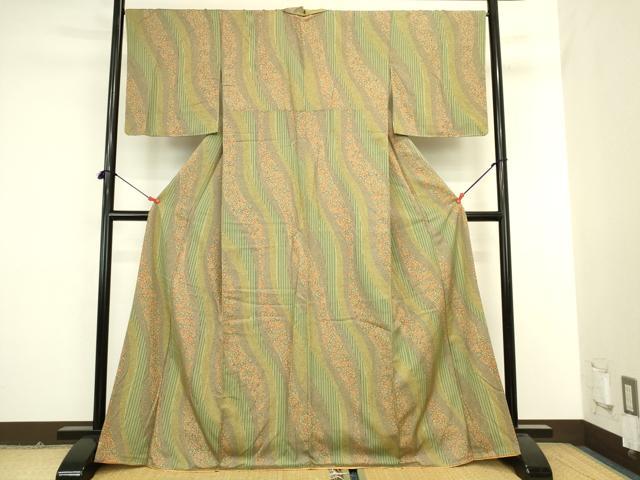 平和屋着物●上質な小紋　道長花文　正絹　逸品　未使用　DABK2112op