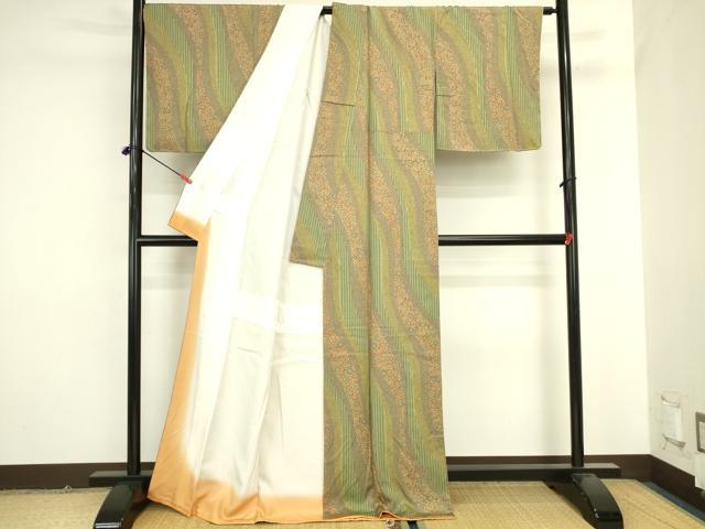平和屋着物●上質な小紋　道長花文　正絹　逸品　未使用　DABK2112op