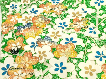 平和屋着物●豪華振袖　駒刺繍　枝梅　金彩　正絹　逸品　DABK2116op