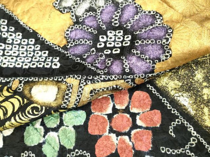 平和屋着物●豪華振袖　絞り　吉祥花熨斗文　金銀彩　正絹　逸品　DABK2117op