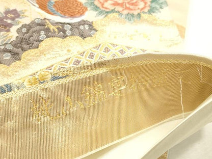 平和屋本店▼六通柄袋帯　唐織　桃山錦宴拾遺文　本金箔　正絹　逸品　DABK2149op