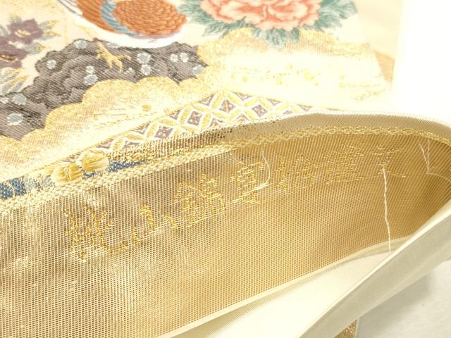 平和屋本店▼六通柄袋帯　唐織　桃山錦宴拾遺文　本金箔　正絹　逸品　DABK2149op
