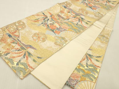 平和屋本店▼六通柄袋帯　唐織　彩華鳳凰錦　本金箔九百錦　正絹　逸品　DABK2157op