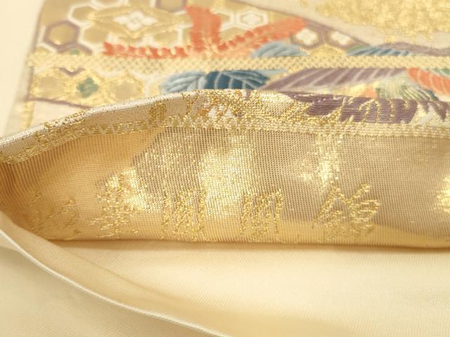 平和屋本店▼六通柄袋帯　唐織　彩華鳳凰錦　本金箔九百錦　正絹　逸品　DABK2157op