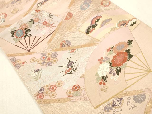 平和屋本店▼六通柄袋帯　唐織　天井絵古典　本金　正絹　逸品　DABK2160op