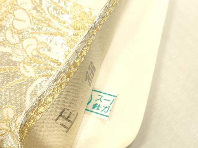 平和屋本店▼六通柄袋帯　唐織　短冊花文　プラチナ24K織　鈴乃屋扱い　正絹　逸品　DABK2164op
