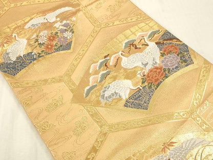 平和屋本店▼六通柄袋帯　唐織　琳派百選　本金二重箔　正絹　逸品　DABK2165op
