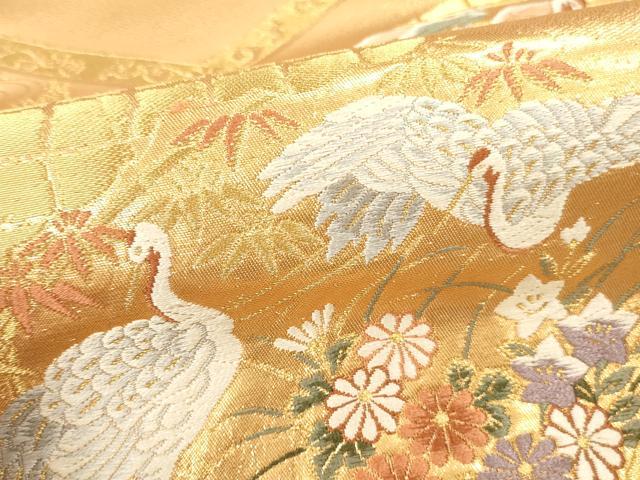 平和屋本店▼六通柄袋帯　唐織　琳派百選　本金二重箔　正絹　逸品　DABK2165op