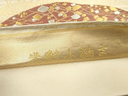 平和屋本店▼六通柄袋帯　光彩小袖文　本金箔　正絹　逸品　DABK2176op