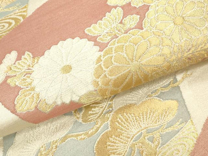平和屋本店▼六通柄袋帯　蒔絵清香文　本金箔　正絹　逸品　DABK2182op