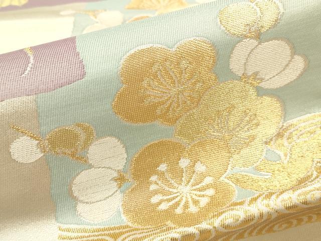 平和屋本店▼六通柄袋帯　蒔絵清香文　本金箔　正絹　逸品　DABK2182op