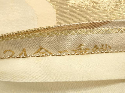 平和屋本店▼六通柄袋帯　流水文　24金二重織　正絹　逸品　DABK2185op
