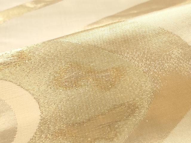 平和屋本店▼六通柄袋帯　流水文　24金二重織　正絹　逸品　DABK2185op