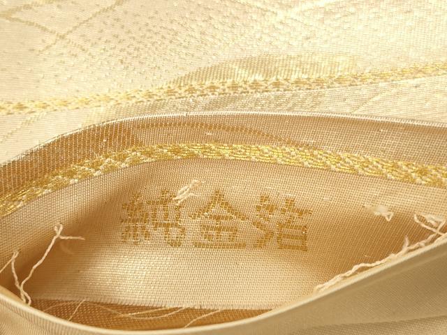 平和屋本店▼六通柄袋帯　更紗花文　純金箔　正絹　逸品　DABK2194op