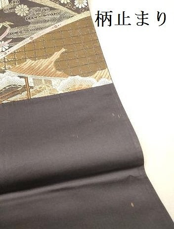 平和屋本店▼六通柄袋帯　唐織　王華舞楽文　本金箔二重織　九百錦　正絹　逸品　DABK2207op