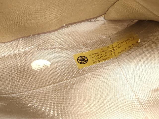 平和屋本店▼西陣　六通柄袋帯　唐織　天井絵古典　寿選　本金　正絹　逸品　DABK2208op