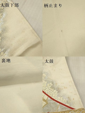 平和屋本店▼六通柄袋帯　唐織　慶長小袖　純金箔24K　正絹　逸品　DABK2225op