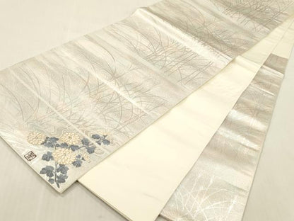 平和屋本店▼六通柄袋帯　琳派百図　本金箔　正絹　逸品　DABK2233op