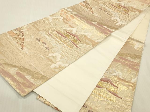 平和屋本店▼六通柄袋帯　京の四季　純金箔24K　正絹　逸品　DABK2260op