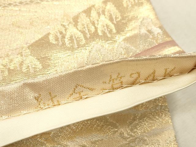 平和屋本店▼六通柄袋帯　京の四季　純金箔24K　正絹　逸品　DABK2260op