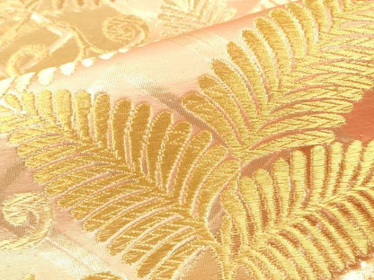 平和屋本店▼六通柄袋帯　若松　本金箔　正絹　逸品　DABK2263op