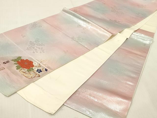 平和屋本店▼六通柄袋帯　作家物　琳派百図　本金箔　正絹　逸品　DABK2286op