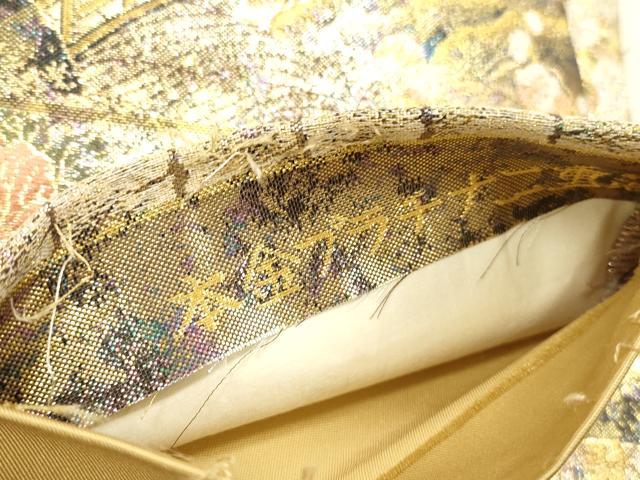 平和屋本店▼全通全景柄袋帯　みちのくの旅　本金プラチナ二重箔　正絹　逸品　未使用　DABK2291op