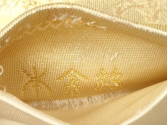 平和屋本店▼六通柄袋帯　唐織　正倉院花文　本金箔　正絹　逸品　DABK2304op