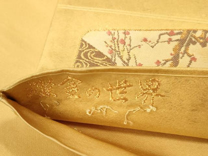 平和屋着物▼六通柄袋帯　唐織　燦金の世界　手織引箔　正絹　逸品　DABK2321op
