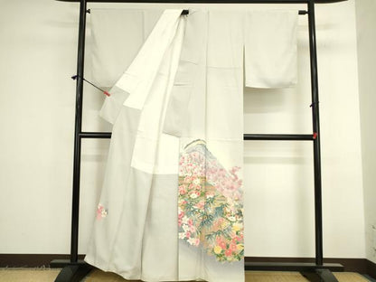 平和屋着物●本加賀友禅作家　吉川久仁　色留袖　風景花文　暈し染め　正絹　逸品　未使用　DABK2370op