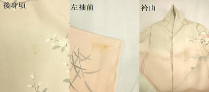 平和屋着物●訪問着　友禅　作家物　花鳥文　暈し染め　正絹　逸品　DABK2371op