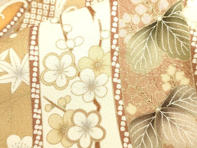 平和屋着物●訪問着　芝花文　暈し染め　金彩　正絹　逸品　DABK2372op