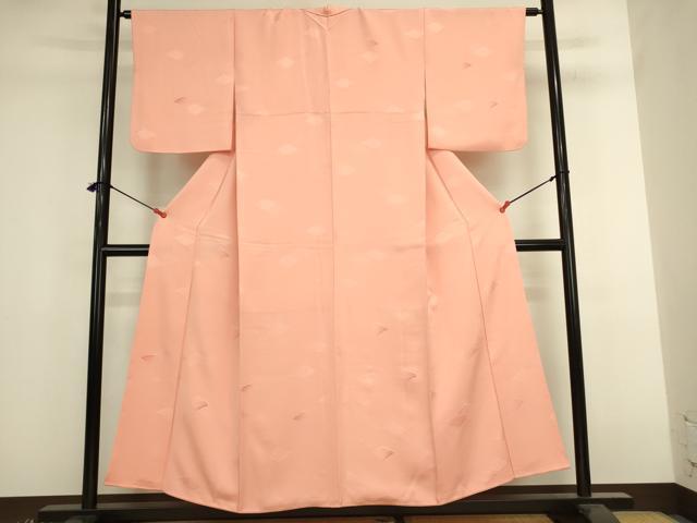 平和屋着物●訪問着　地紋起こし　立浪文　正絹　逸品　DABK2375op