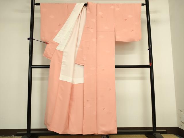 平和屋着物●訪問着　地紋起こし　立浪文　正絹　逸品　DABK2375op