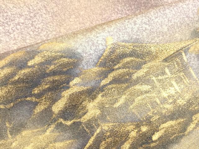 平和屋着物●豪華色留袖　作家物　風景文　暈し染め　たたき染め　金彩　正絹　逸品　未使用　DABK2376op