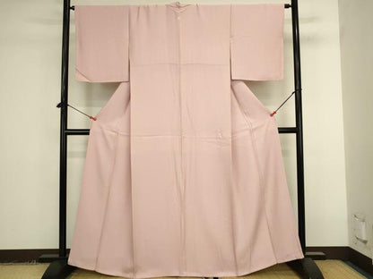 平和屋着物●上質な色無地　唐草地紋　本泥染　虹色　正絹　逸品　DABK2380op