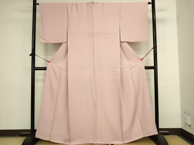 平和屋着物●上質な色無地　唐草地紋　本泥染　虹色　正絹　逸品　DABK2380op