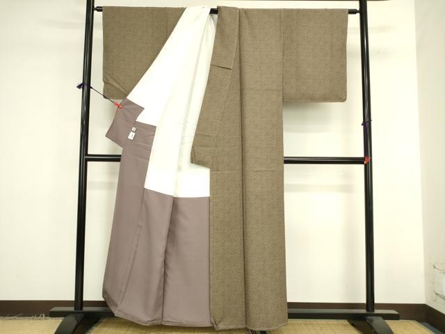 平和屋着物●江戸小紋　抽象文様　正絹　逸品　未使用　DABK2381op