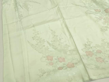 平和屋着物●長襦袢　無双仕立て　草花　正絹　逸品　DABK2383op