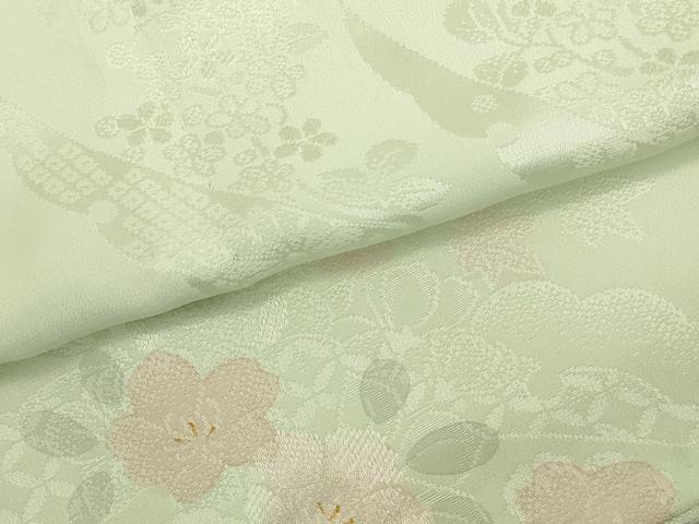 平和屋着物●長襦袢　無双仕立て　草花　正絹　逸品　DABK2383op