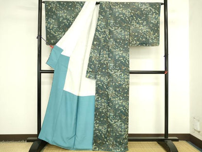 平和屋着物●上質な小紋　更紗花唐草文　正絹　逸品　未使用　DABK2386op