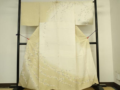 平和屋着物●訪問着　刺繍　枝垂れ桜　暈し染め　金彩　さが美扱い　正絹　逸品　DABK2391op