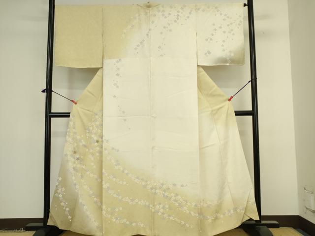 平和屋着物●訪問着　刺繍　枝垂れ桜　暈し染め　金彩　さが美扱い　正絹　逸品　DABK2391op