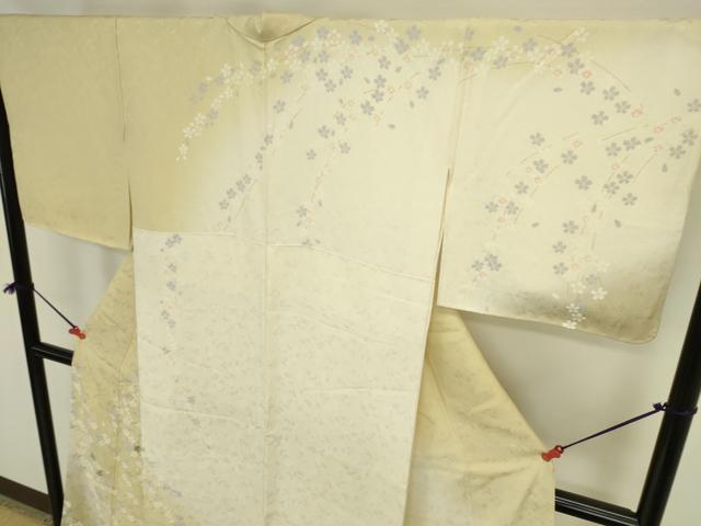 平和屋着物●訪問着　刺繍　枝垂れ桜　暈し染め　金彩　さが美扱い　正絹　逸品　DABK2391op