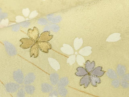 平和屋着物●訪問着　刺繍　枝垂れ桜　暈し染め　金彩　さが美扱い　正絹　逸品　DABK2391op