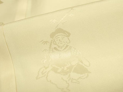 平和屋着物●長襦袢　袷　七福神地紋　蒸栗色　正絹　逸品　未使用　DABK2394op