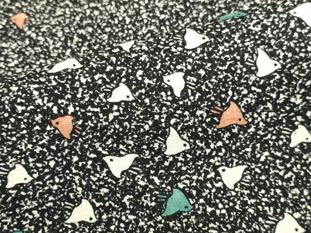 平和屋着物●上質な小紋　千鳥　たたき染め　黒地　正絹　逸品　DABK2402op
