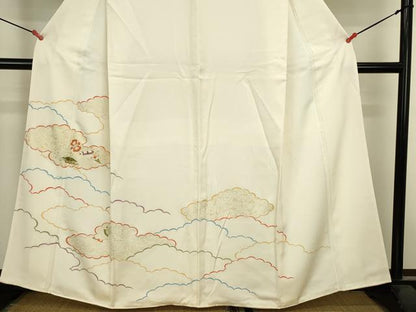 平和屋着物●訪問着　刺繍　雲取宝尽くし文　金彩　正絹　逸品　DABK2406op
